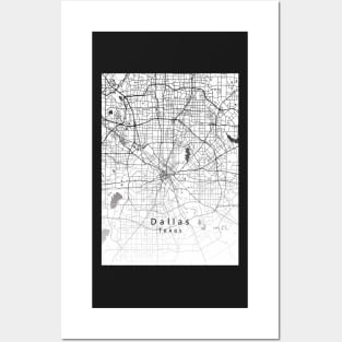 Dallas Texas City Map Posters and Art